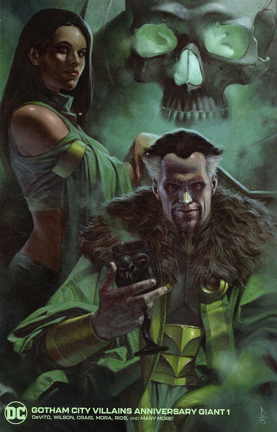 Gotham City Villains Anniversary Giant #1 (One Shot) Cover E Variant Riccardo Federici Ras Al Ghul And Talia Al Ghul Card Stock Cover