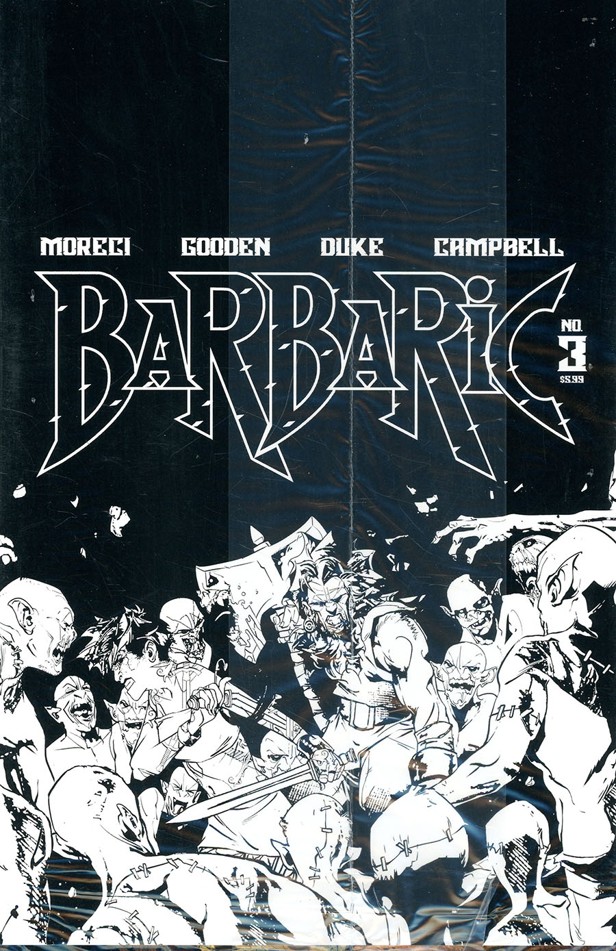 Barbaric #3 Cover C Variant Tim Seeley Black Bag Cover With Polybag