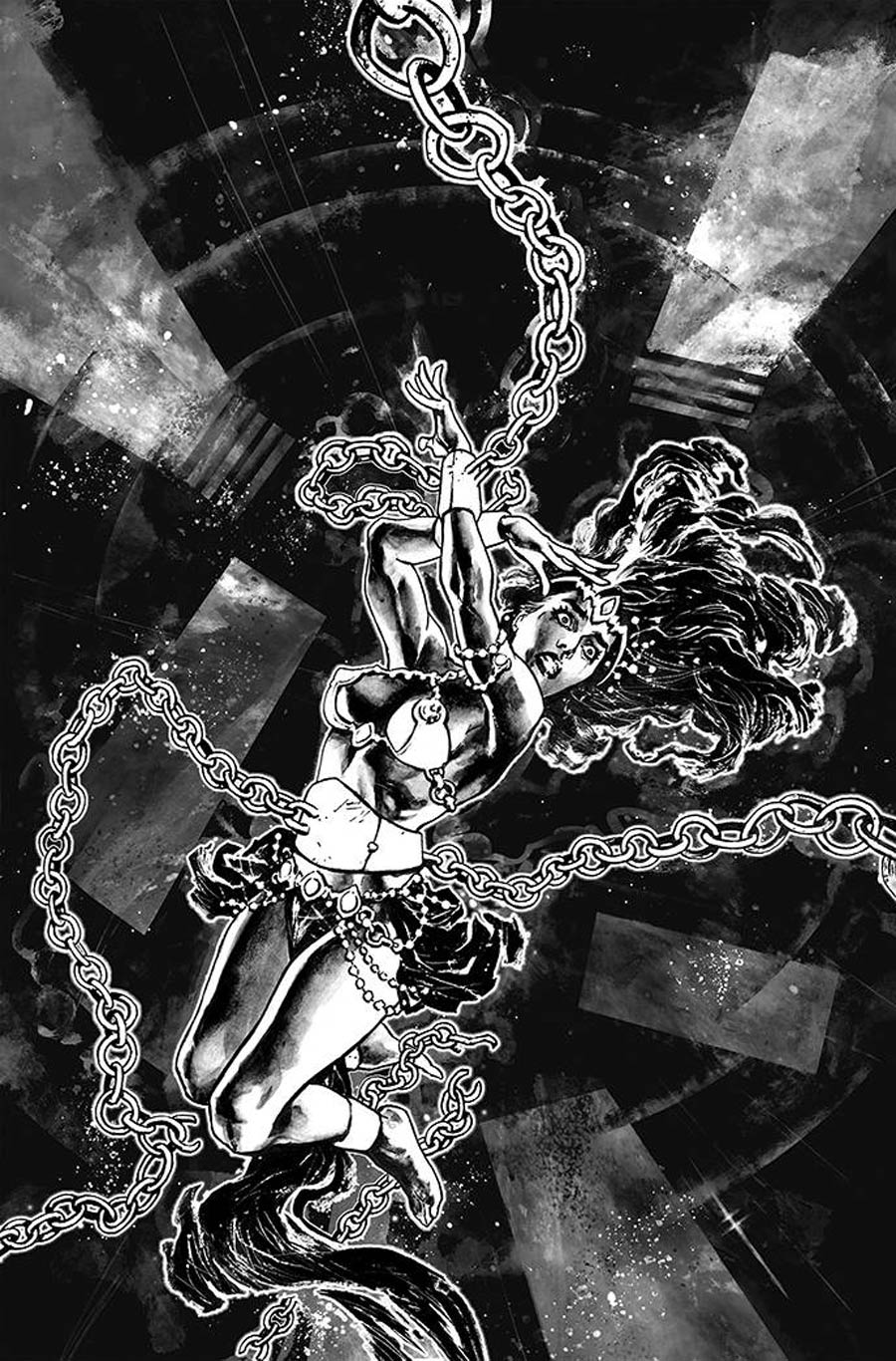 Dejah Thoris Versus John Carter Of Mars #2 Cover O Incentive Sebastian Fiumara Black & White Virgin Cover