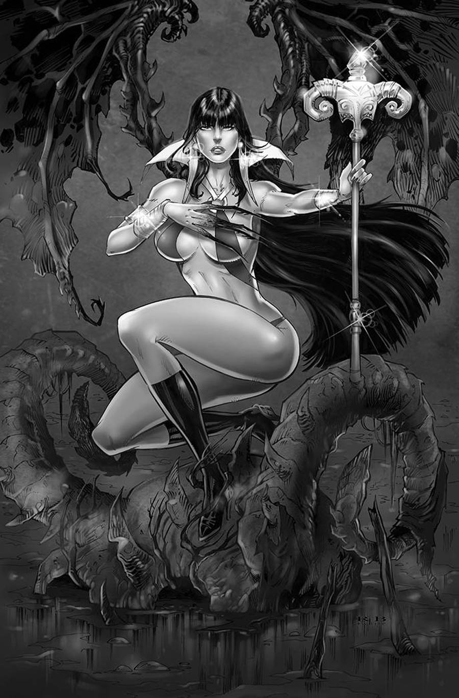 Vampirella Vol 8 #23 Cover Q Incentive RB White Black & White Virgin Cover