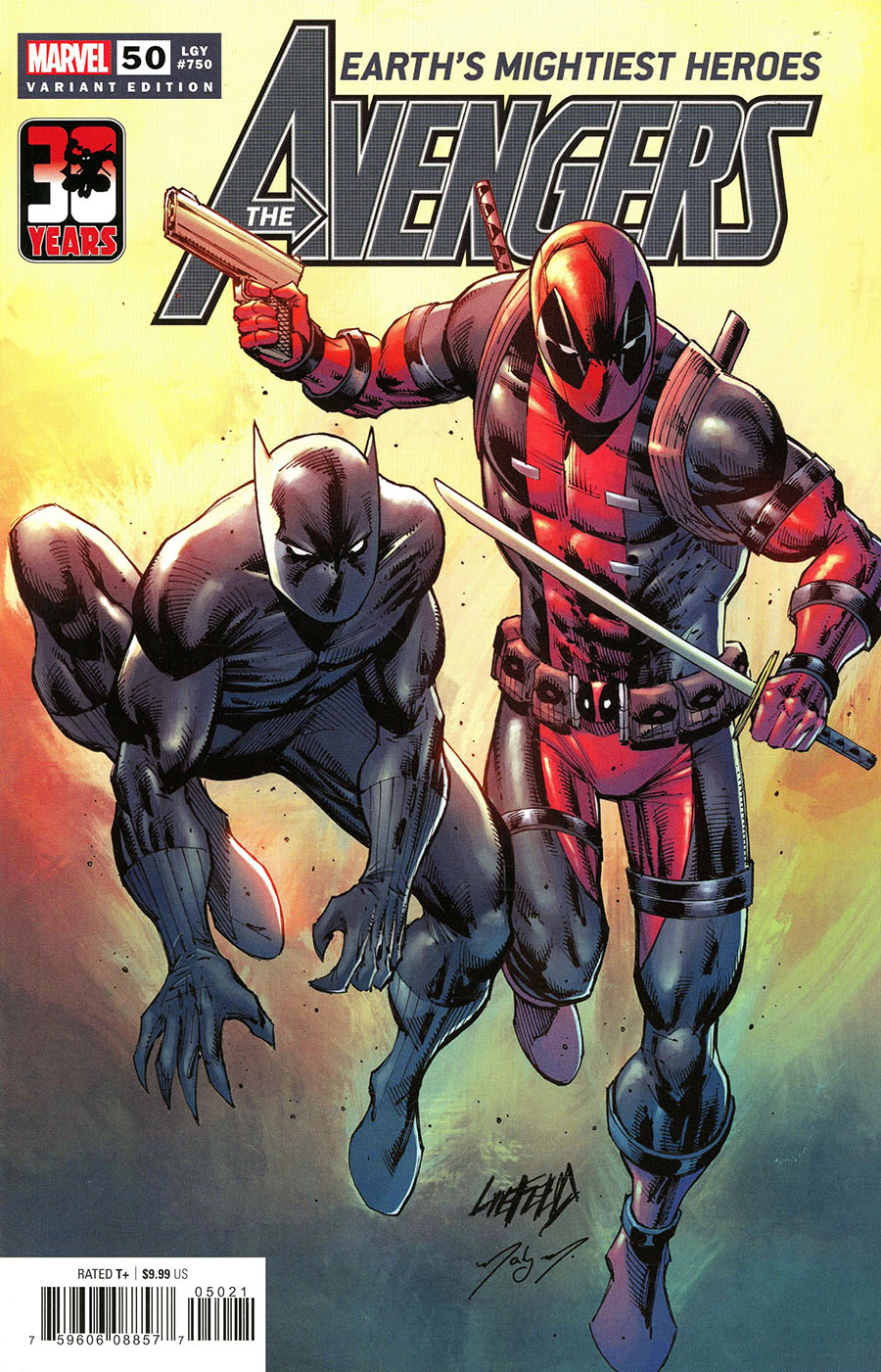 Avengers Vol 7 #50 Cover C Variant Rob Liefeld Deadpool 30th Anniversary Cover (#750)