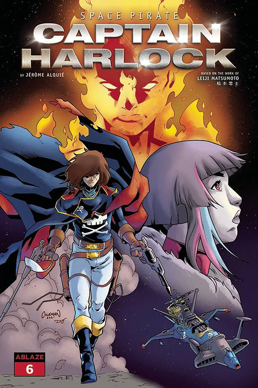 Space Pirate Captain Harlock #6 Cover C Variant Ruairi Coleman Cover