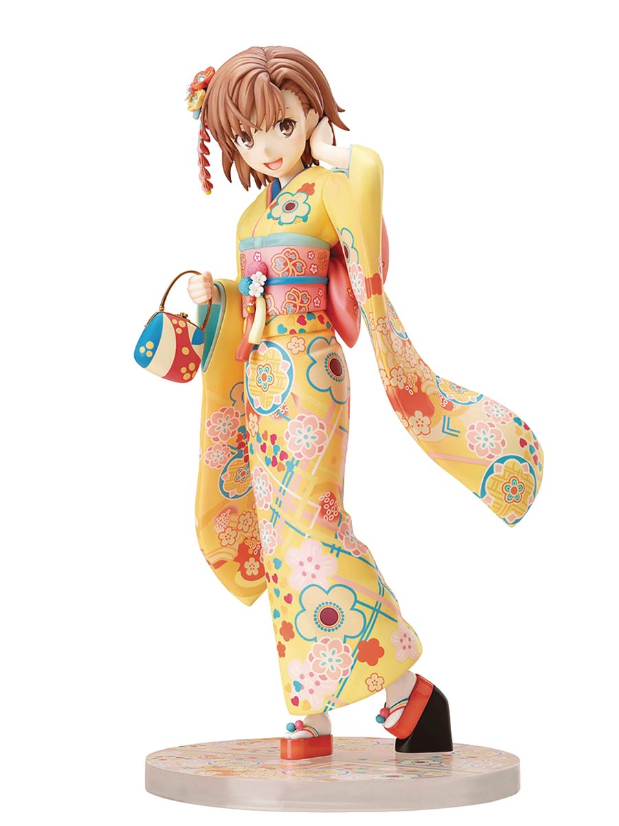 A Certain Scientific Railgun T Mikoto Misaka Furisode 1/7 Scale PVC Figure