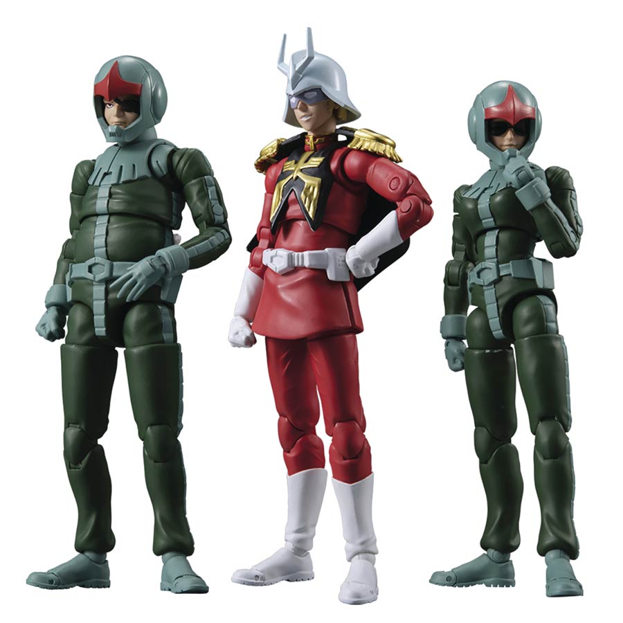 Gundam Military Generation Principality Of Zeon Army Soldier 04-06 PVC Figure Set