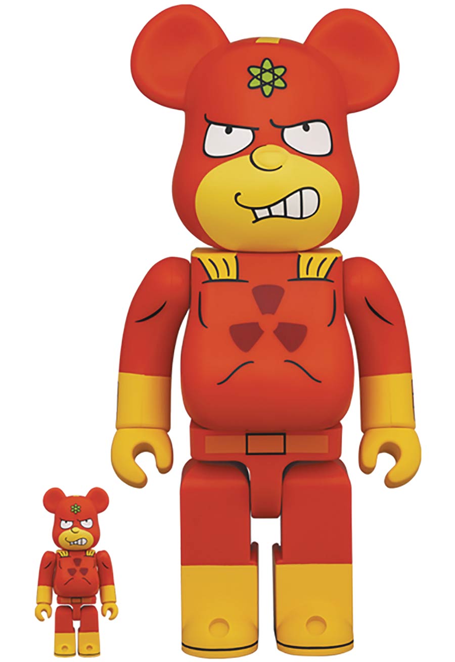 Simpsons Radioactive Man 100 Percent & 400 Percent 2-Pack Bearbrick