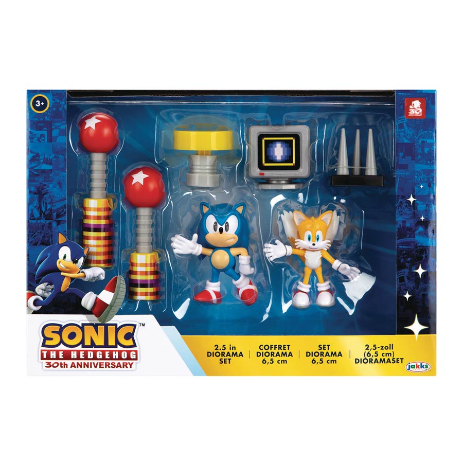 Sonic The Hedgehog 2.5-Inch Action Figure Diorama Playset Case