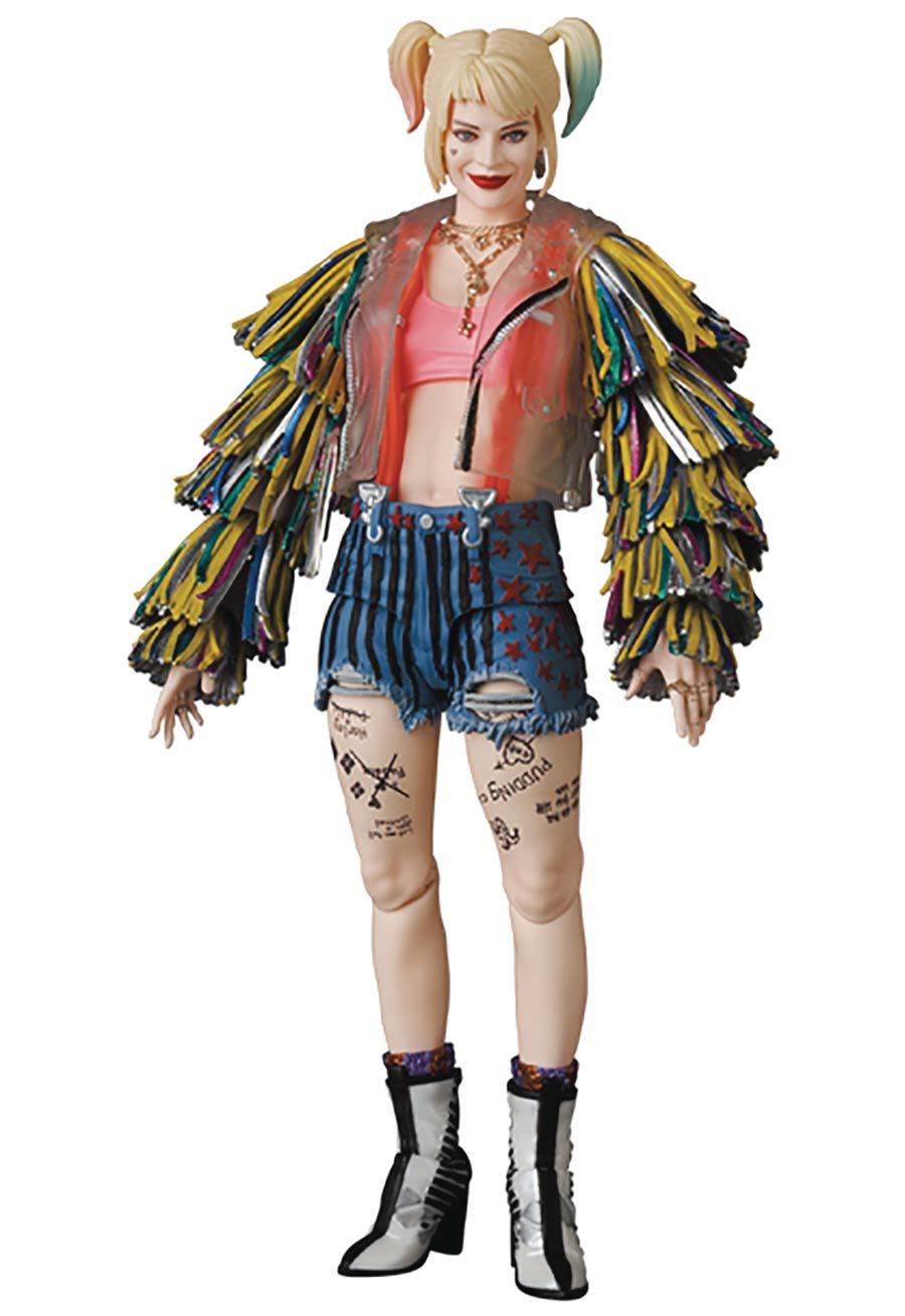 Birds Of Prey Harley Quinn Caution Tape Jacket MAFEX Action Figure