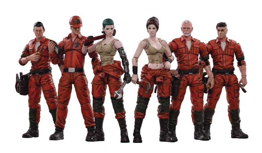 Joy Toy Mech Maintenance 1/18 Scale 6-Pack Figure - Team B