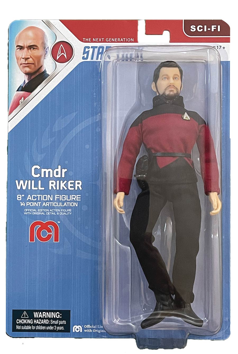 Mego Sci-Fi Star Trek The Next Generation Commander William T Riker 8-Inch Action Figure