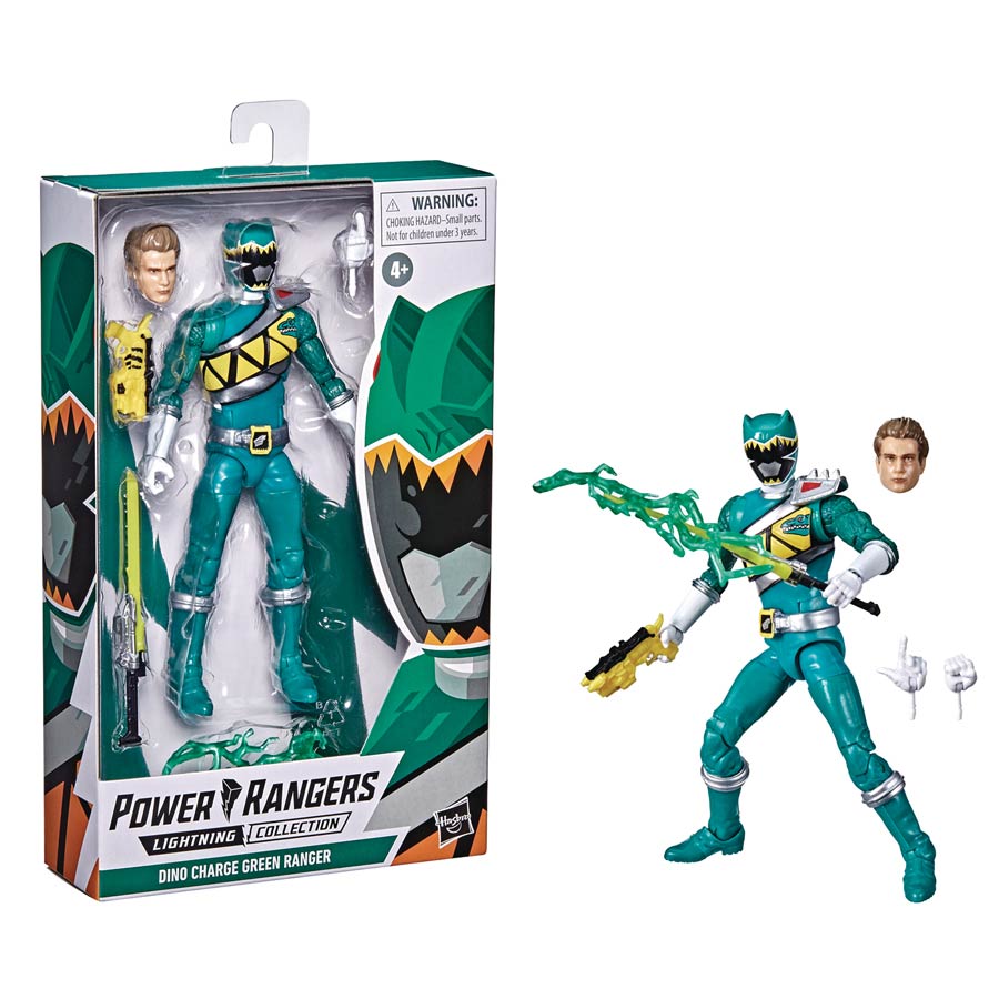 Power Rangers Lightning Series Wave 11 6-Inch Action Figure - Power Rangers Dino Charge Green Ranger