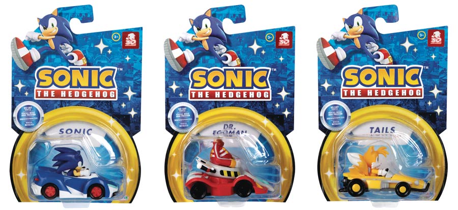 Sonic The Hedgehog 1/64 Scale Die-Cast Vehicle Wave 1 Assortment Case