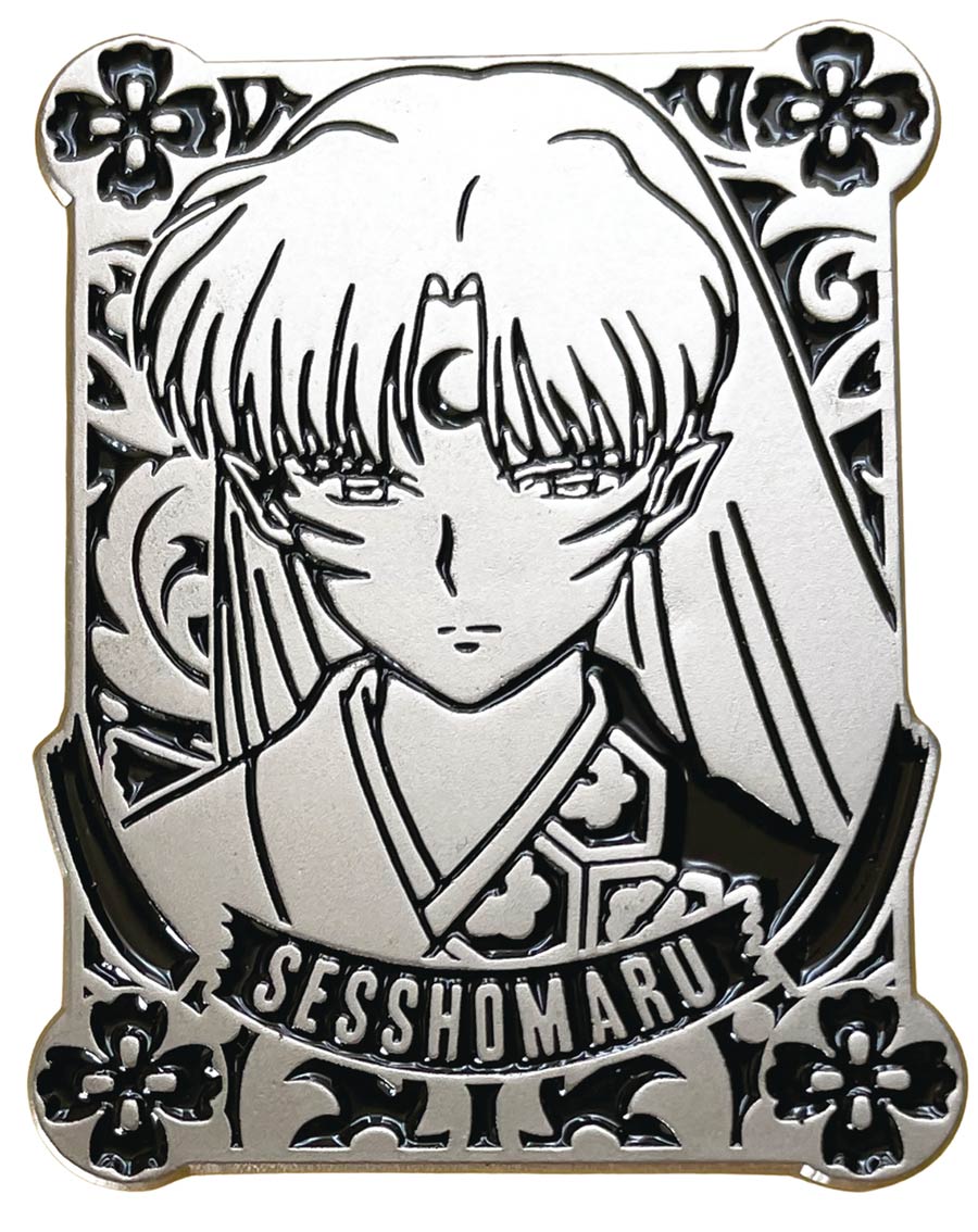 Inu Yasha Black Badge Pin - Sesshoumaru