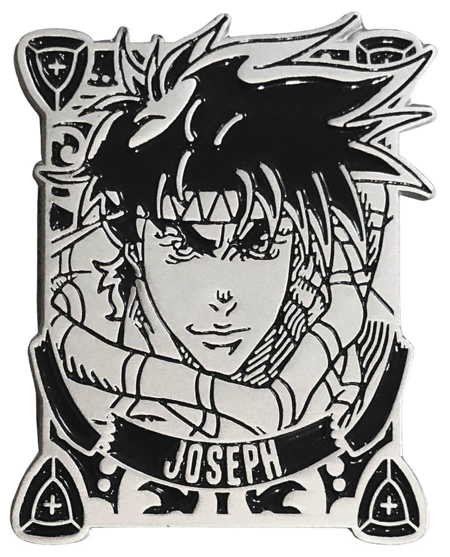 JoJos Bizarre Adventure Black Badge Pin - Joseph Joestar