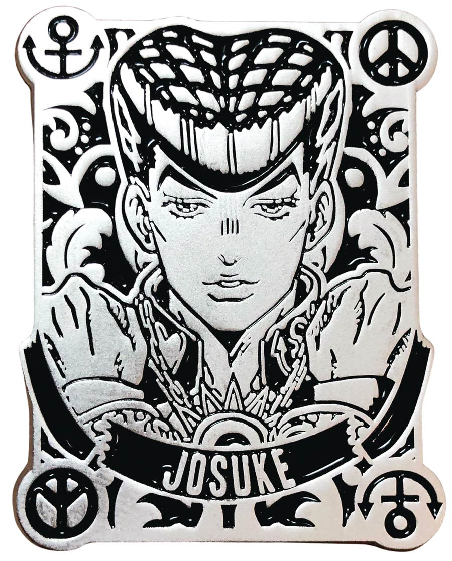 JoJos Bizarre Adventure Black Badge Pin - Josuke Higashikata