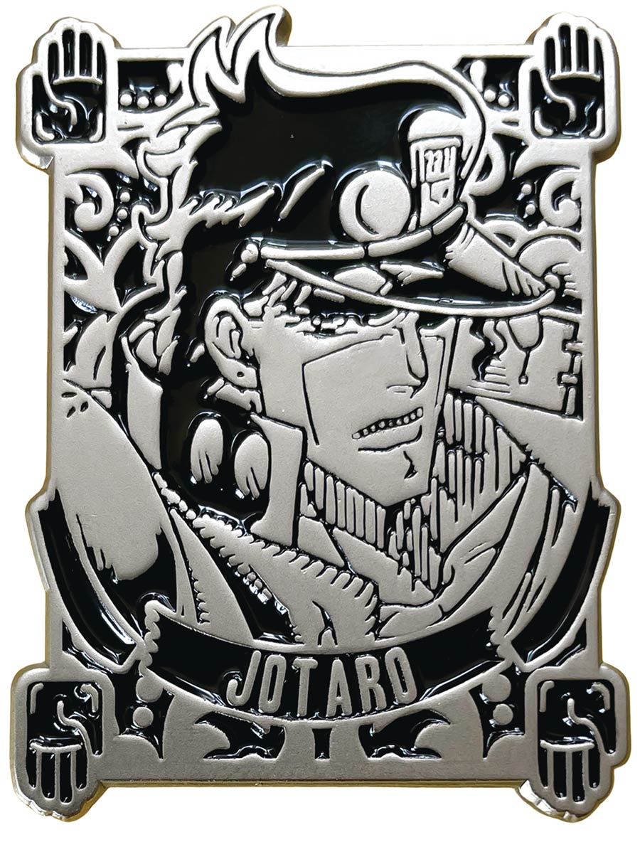 JoJos Bizarre Adventure Black Badge Pin - Jotaro Kujo