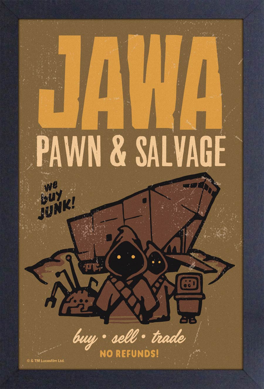 Star Wars 11x17 Framed Art Print - Jawa Pawn & Salvage