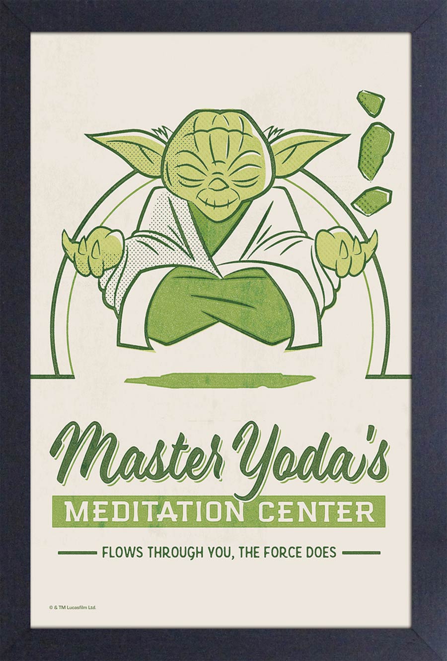 Star Wars 11x17 Framed Art Print - Master Yoda Meditation Center