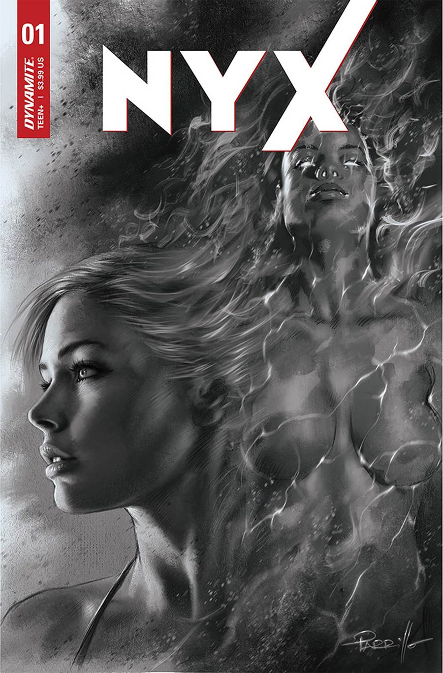 Nyx (Dynamite Entertainment) #1 Cover I Incentive Lucio Parrillo Black & White Cover