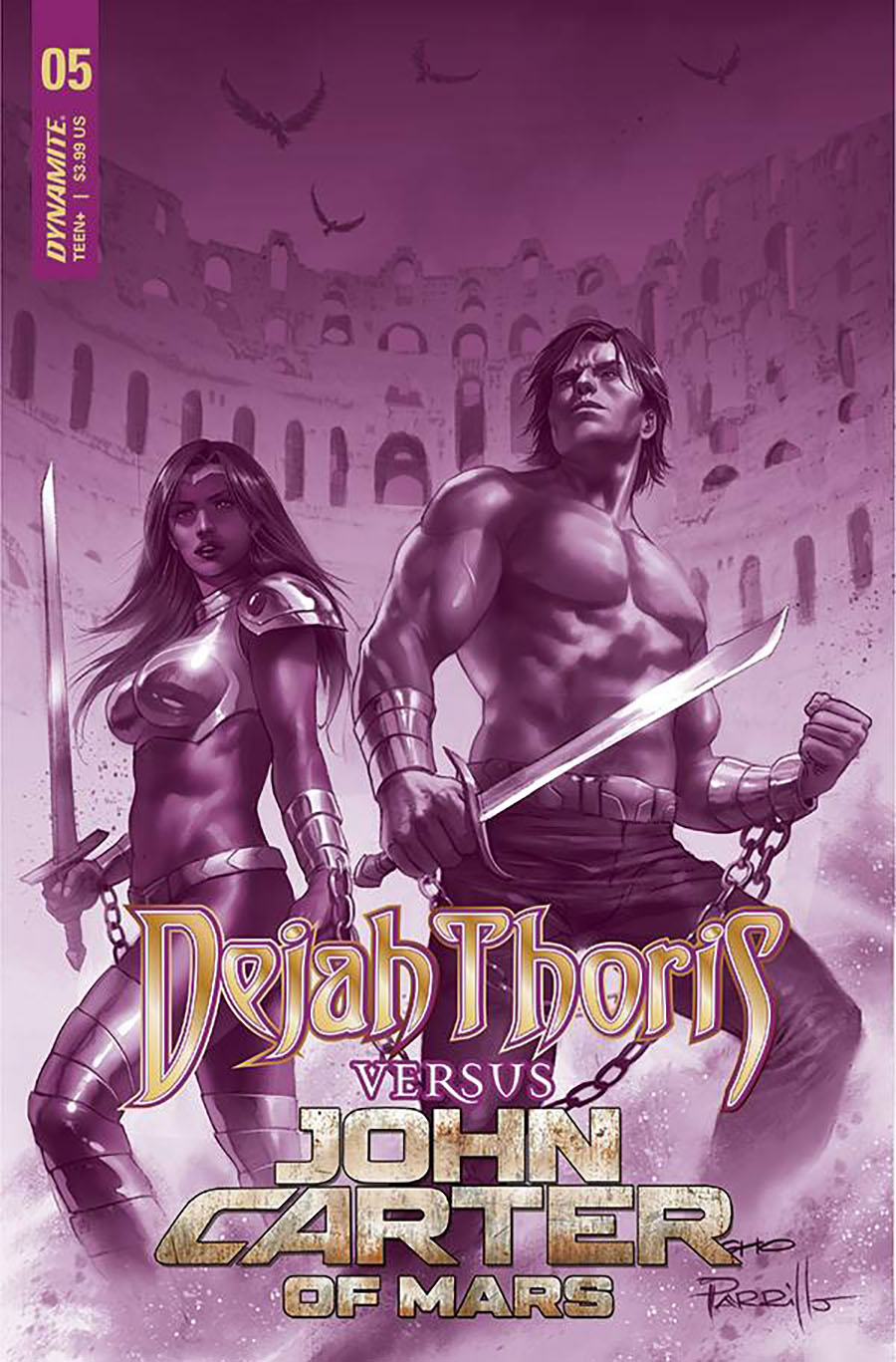 Dejah Thoris Versus John Carter Of Mars #5 Cover F Incentive Lucio Parrillo Tinted Cover