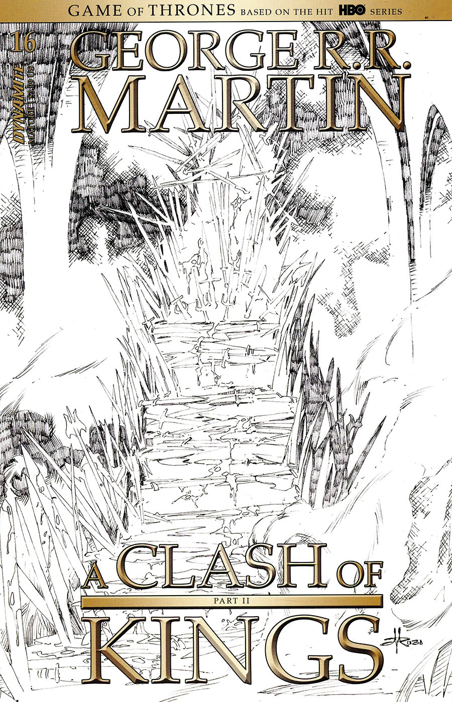 Game Of Thrones Clash Of Kings Vol 2 #16 Cover D Incentive Mel Rubi Black & White Cover