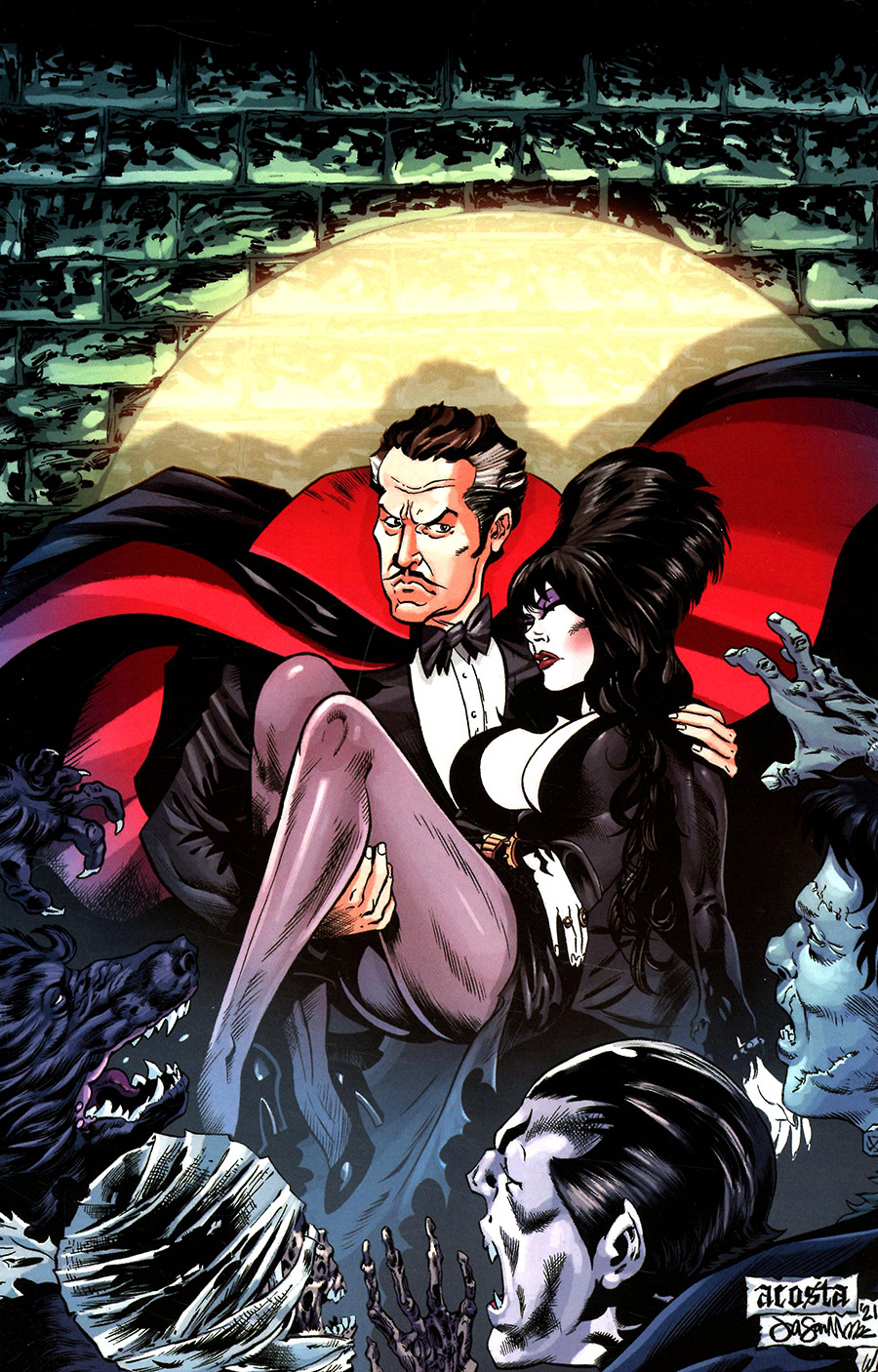Elvira Meets Vincent Price #4 Cover H Limited Edition Dave Acosta Virgin Cover