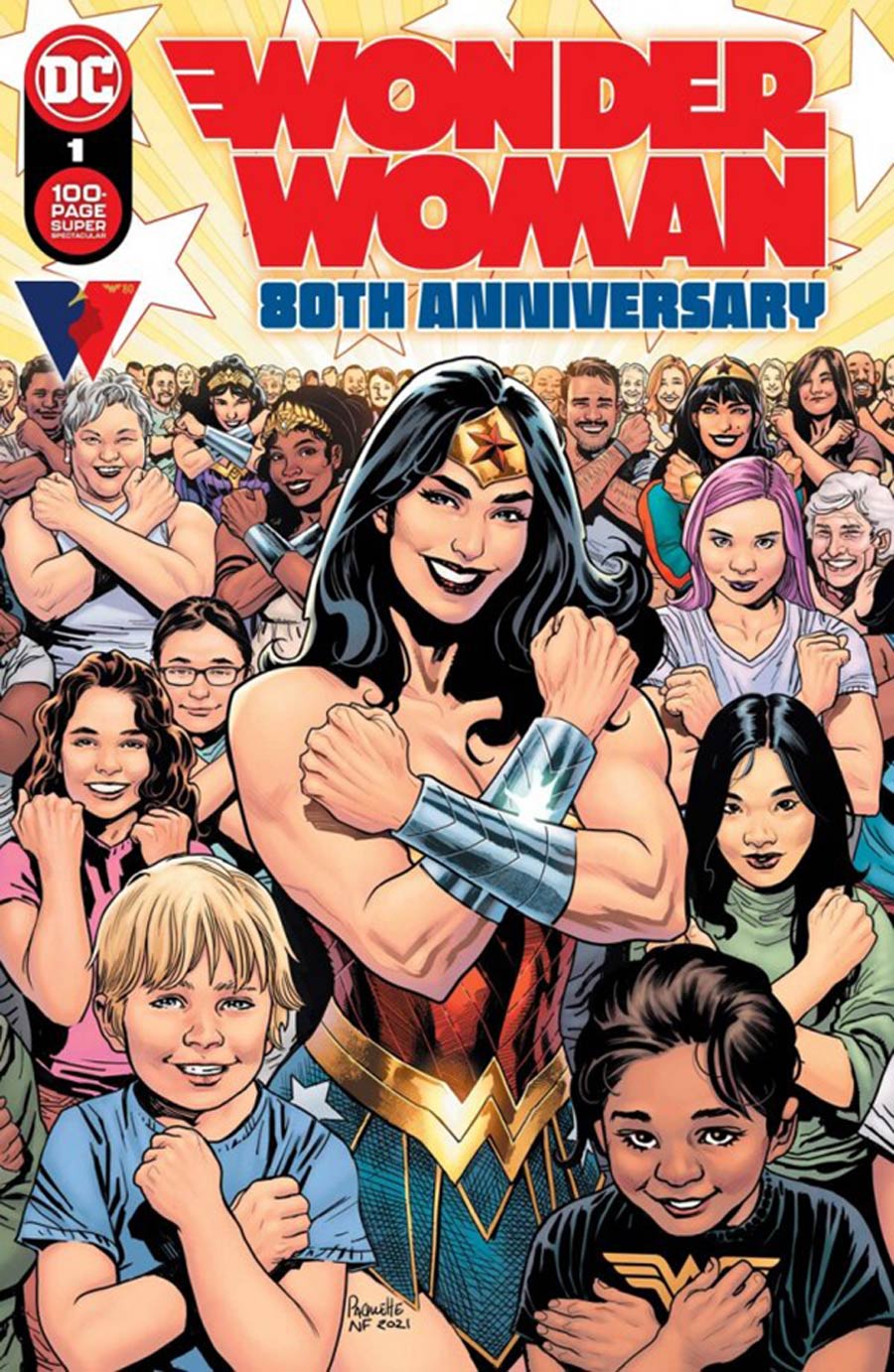 Wonder Woman 80th Anniversary 100-Page Super Spectacular #1 (One Shot) Cover J DF Gold Signature Series Signed By Tom King