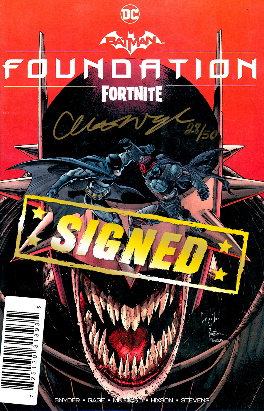 Batman Fortnite Foundation #1 (One Shot) Cover D DF Signed By Christos Gage
