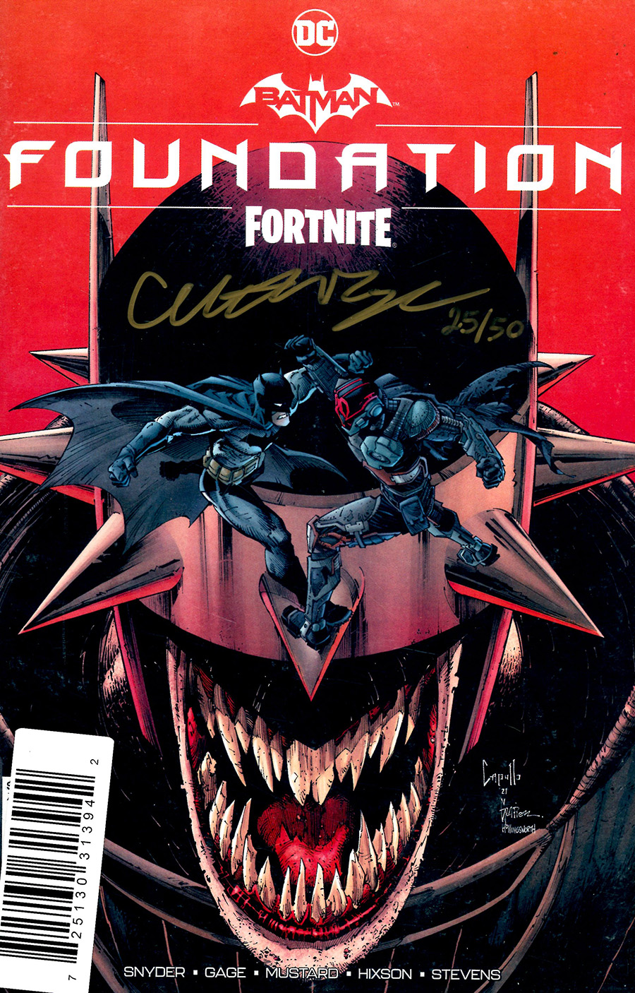 Batman Fortnite Foundation #1 (One Shot) DF Signed By Christos Gage Plus 1