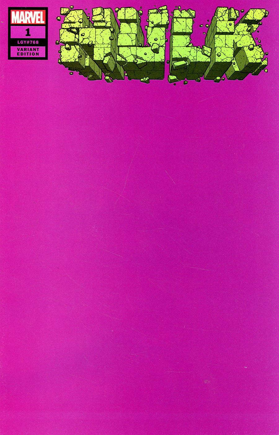 Hulk Vol 5 #1 Cover K Incentive Purple Blank Variant Cover