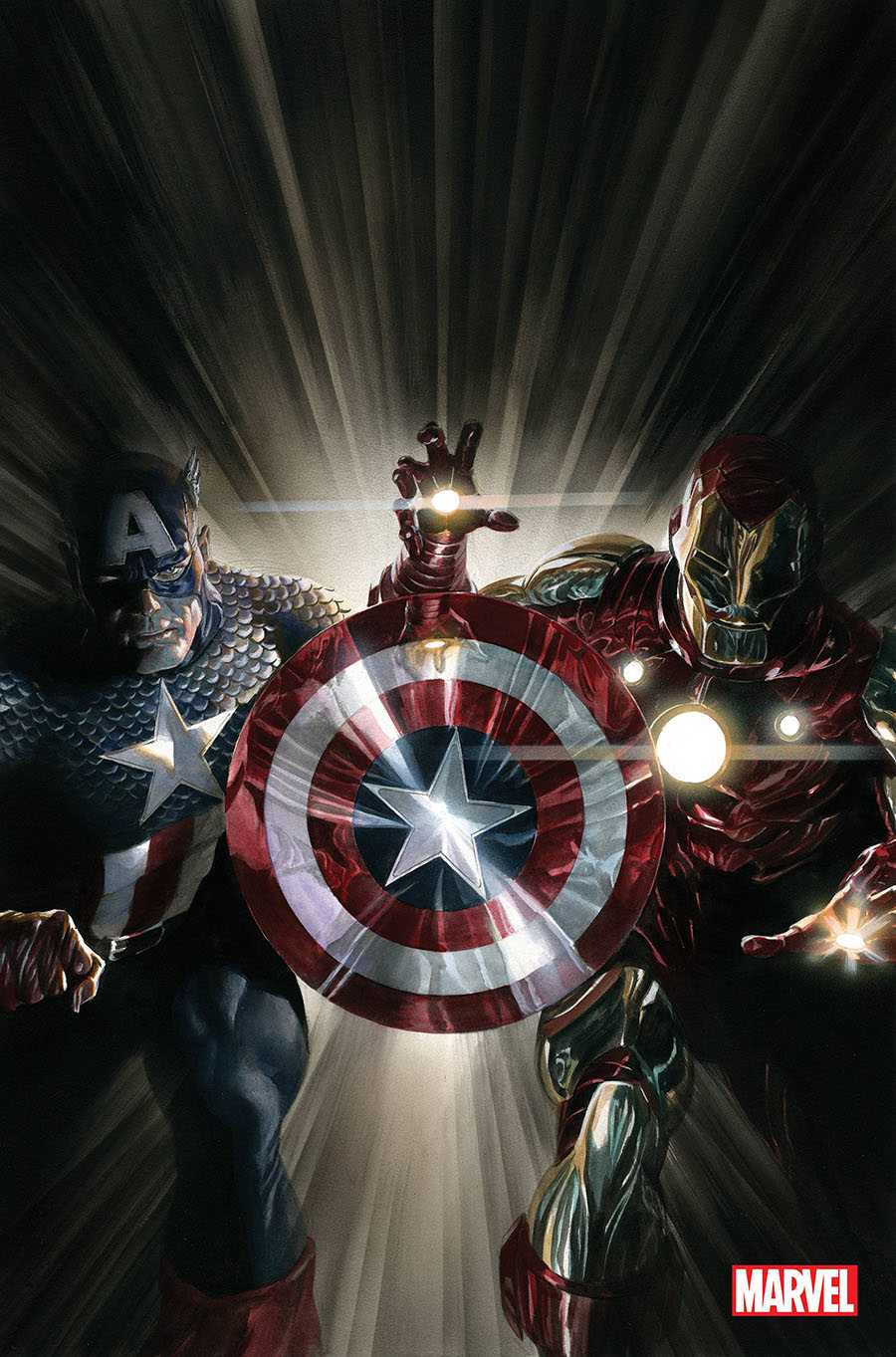 Captain America Iron Man #1 Cover F Incentive Alex Ross Virgin Cover