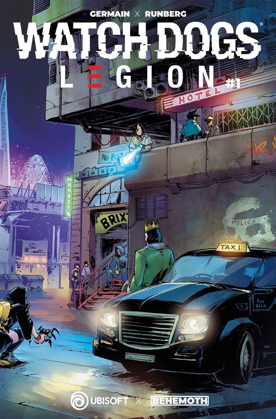 Watch Dogs Legion #1 Cover E Incentive Gabriel Germain Back Alley Wraparound Variant Cover