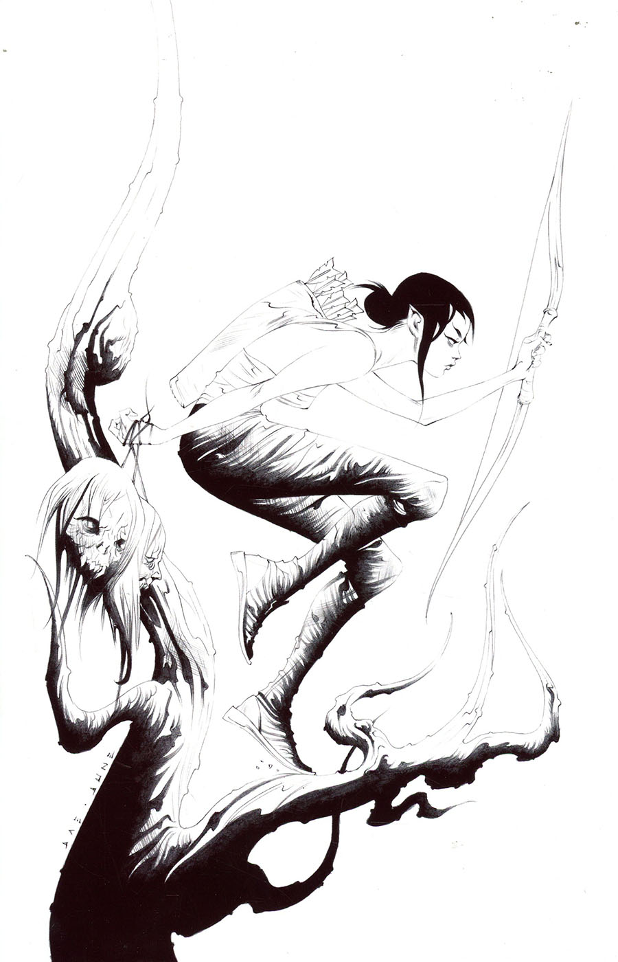 White Ash Season 2 #1 Cover C Incentive Jae Lee Black & White Virgin Cover