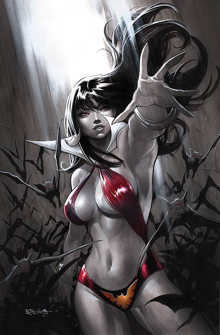 Vengeance Of Vampirella Vol 2 #21 Cover N Incentive Stephen Segovia Black & White Virgin Cover