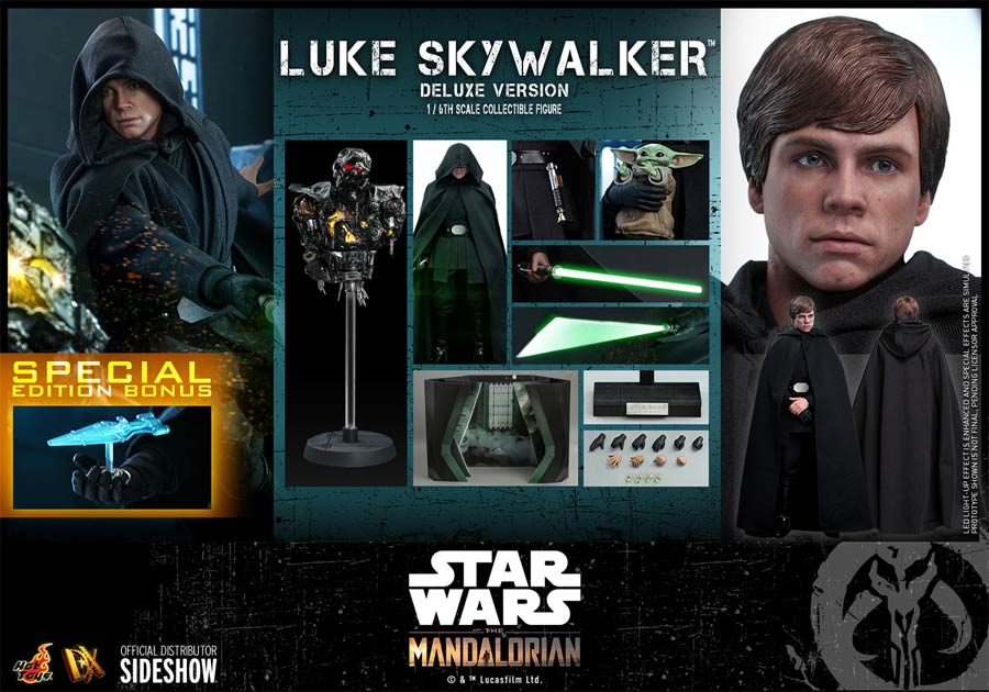 Star Wars The Mandalorian Luke Skywalker (Deluxe Version) Sixth Scale Figure