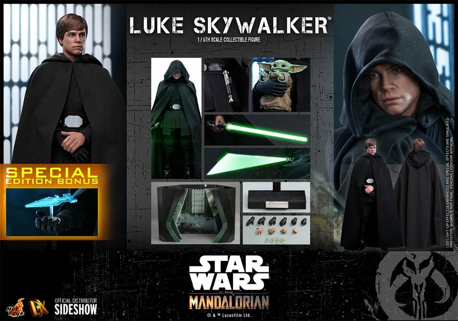 Star Wars The Mandalorian Luke Skywalker Sixth Scale Figure