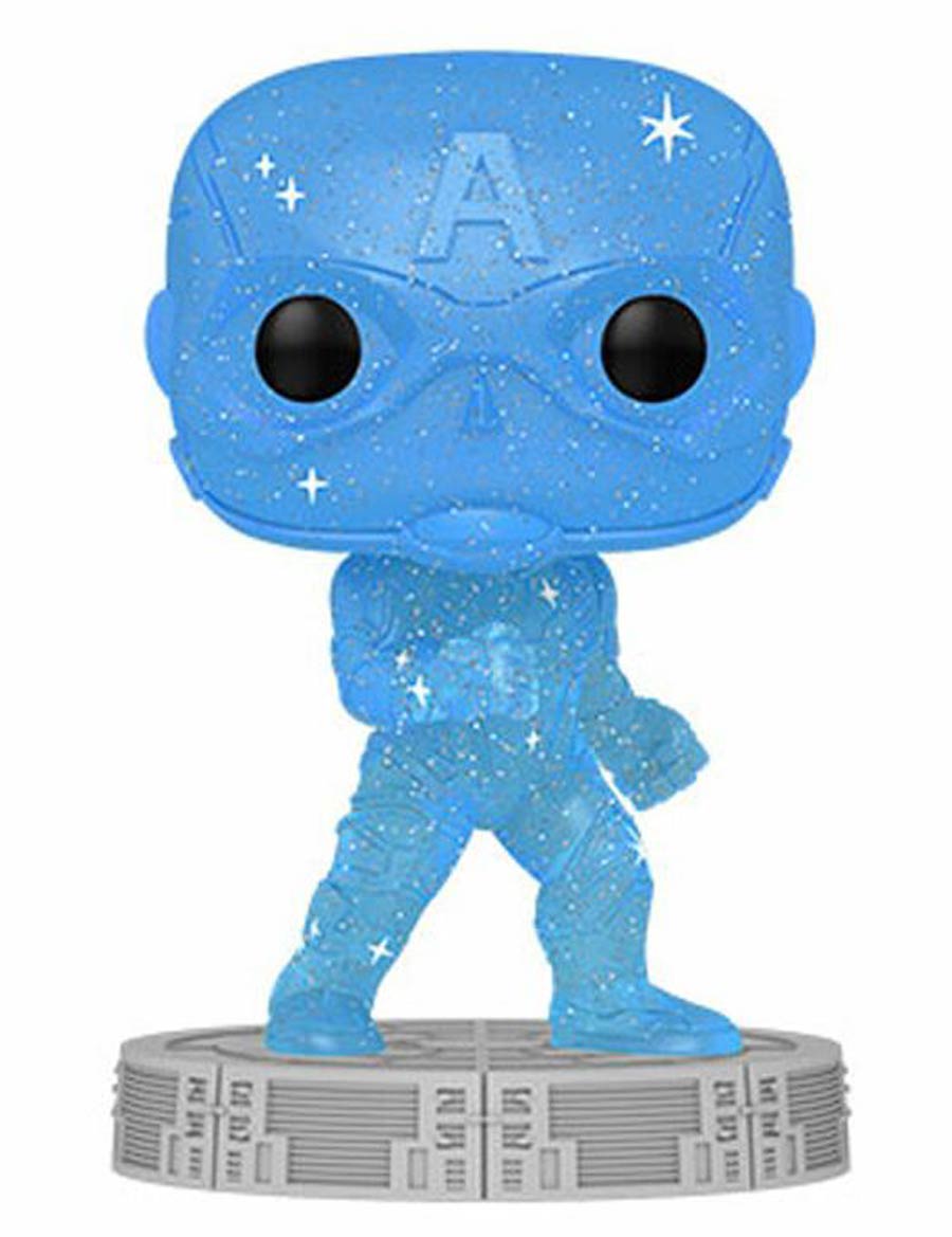 POP Art Series Infinity Saga Captain America (Blue) Vinyl Bobble Head