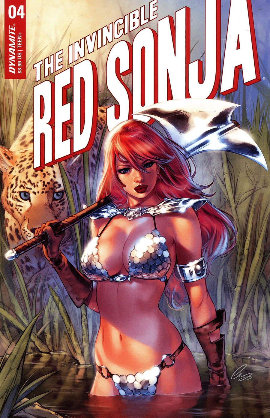 Invincible Red Sonja #4 Cover Q Variant Elias Chatzoudis Premium Cover