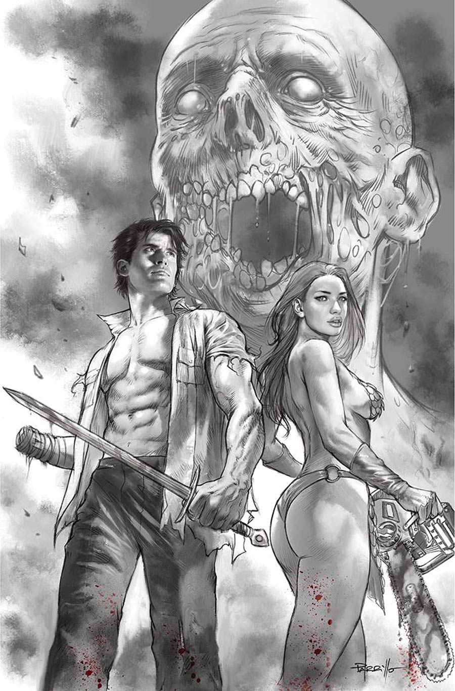 DieNamite Lives #4 Cover M Incentive Lucio Parrillo Black & White Virgin Cover