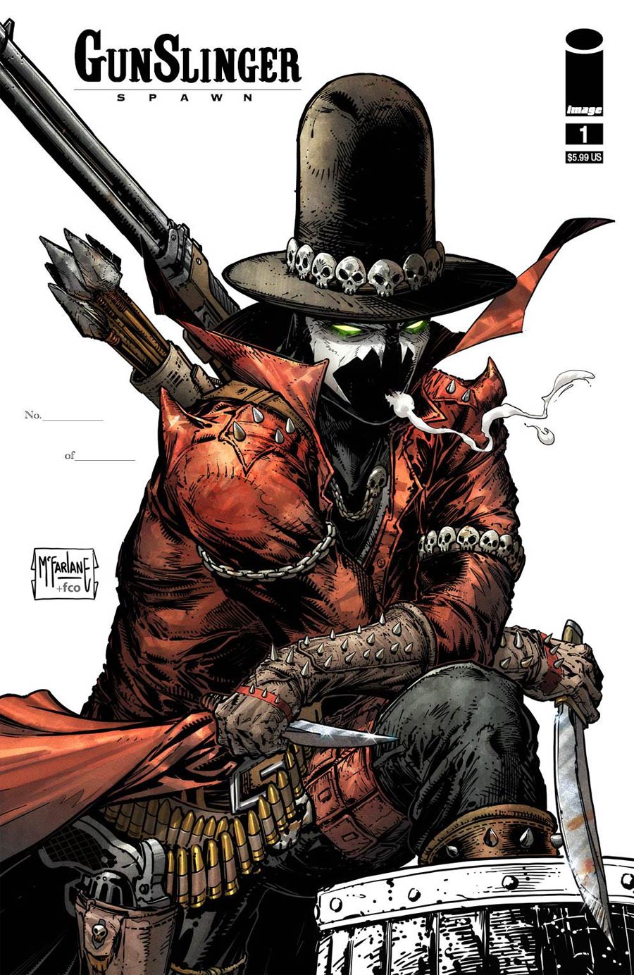 Gunslinger Spawn #1 Cover I Incentive Signed By Todd McFarlane