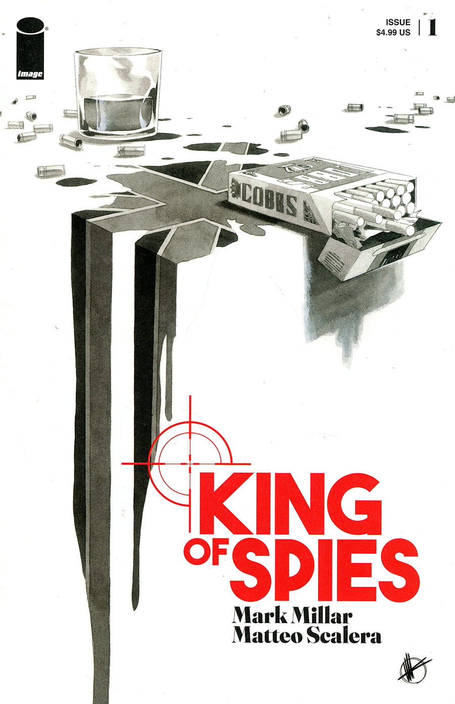 King Of Spies #1 Cover B Variant Matteo Scalera Black & White Cover