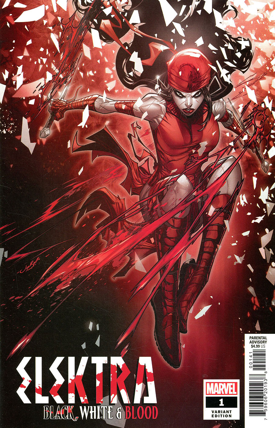 Elektra Black White & Blood #1 Cover C Variant Jonboy Meyers Cover