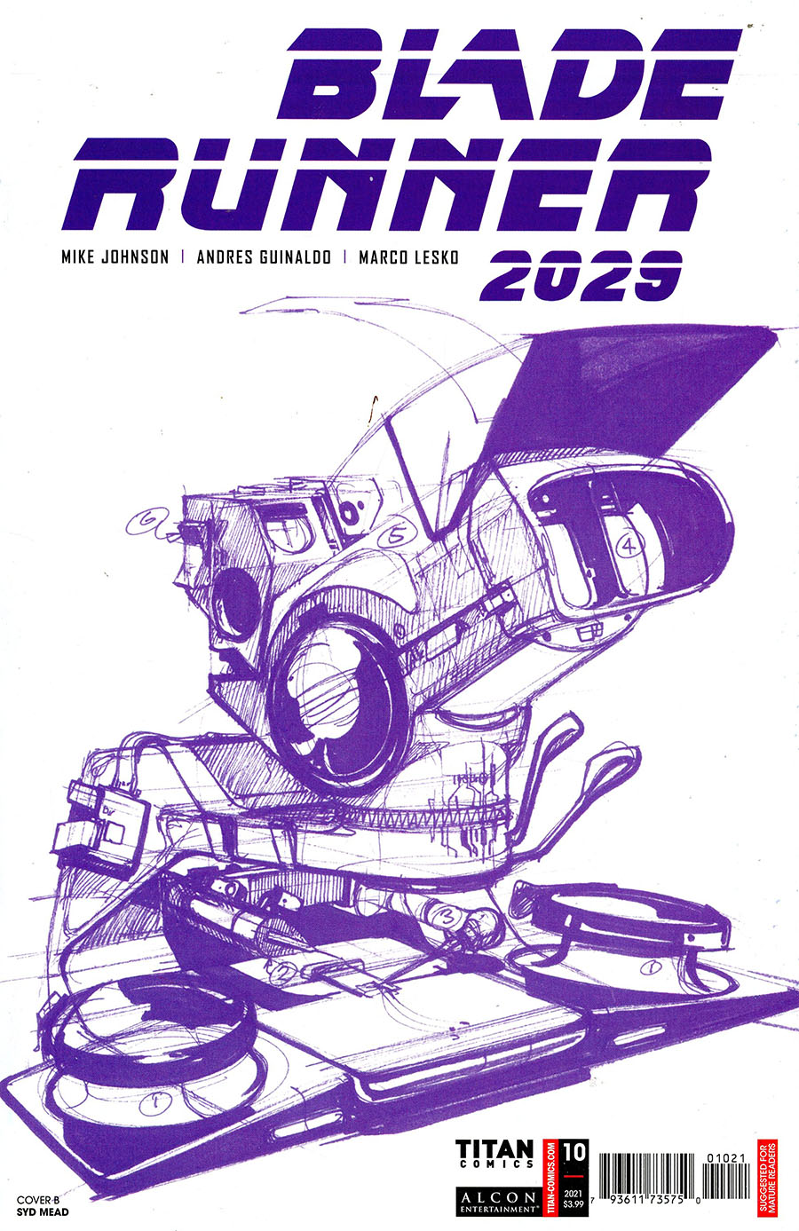 Blade Runner 2029 #10 Cover B Variant Syd Mead Cover