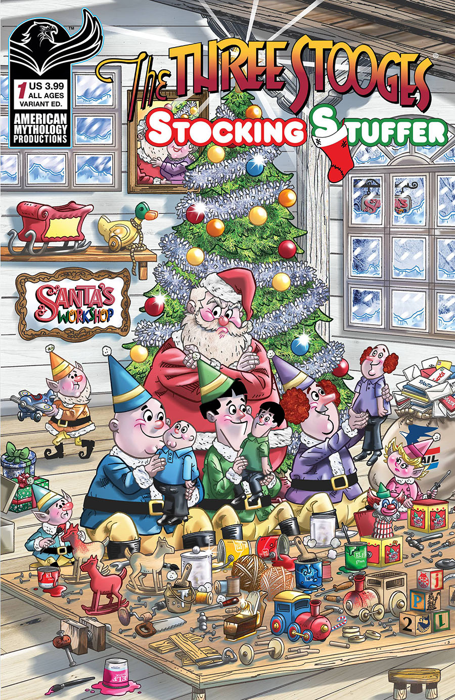 Three Stooges Stocking Stuffer #1 Cover B Variant Jorge Pacheco Cover