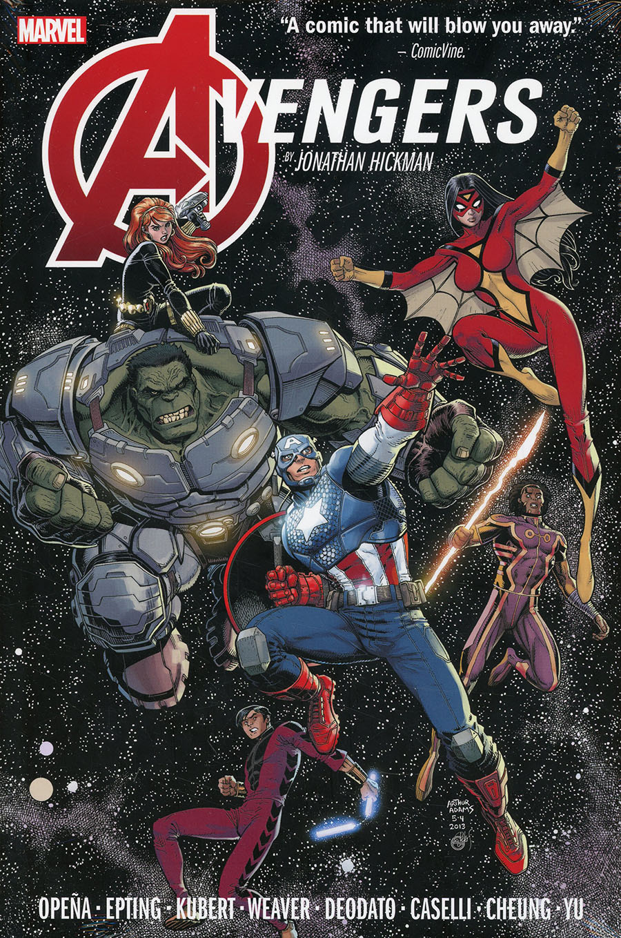 Avengers By Jonathan Hickman Omnibus Vol 1 HC Direct Market Arthur Adams Variant Cover New Printing