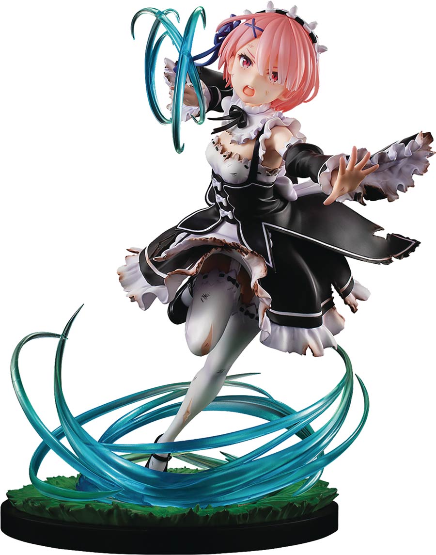 ReZero Starting Life In Another World Ram Battle With Roswaal 1/7 Scale PVC Figure