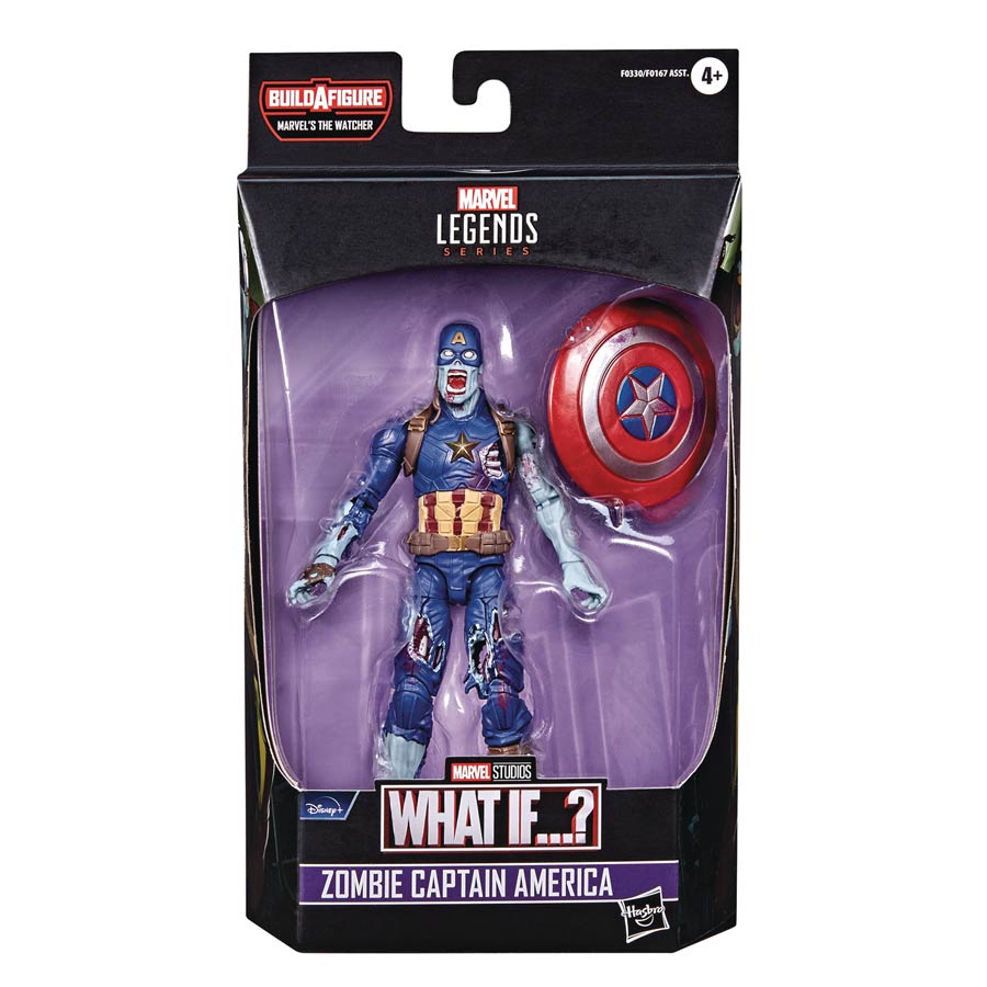 Marvel Disney Plus Legends What If Zombie Captain America 6-Inch Action Figure
