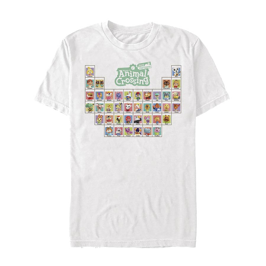 Animal Crossing Periodically Crossing White T-Shirt Large
