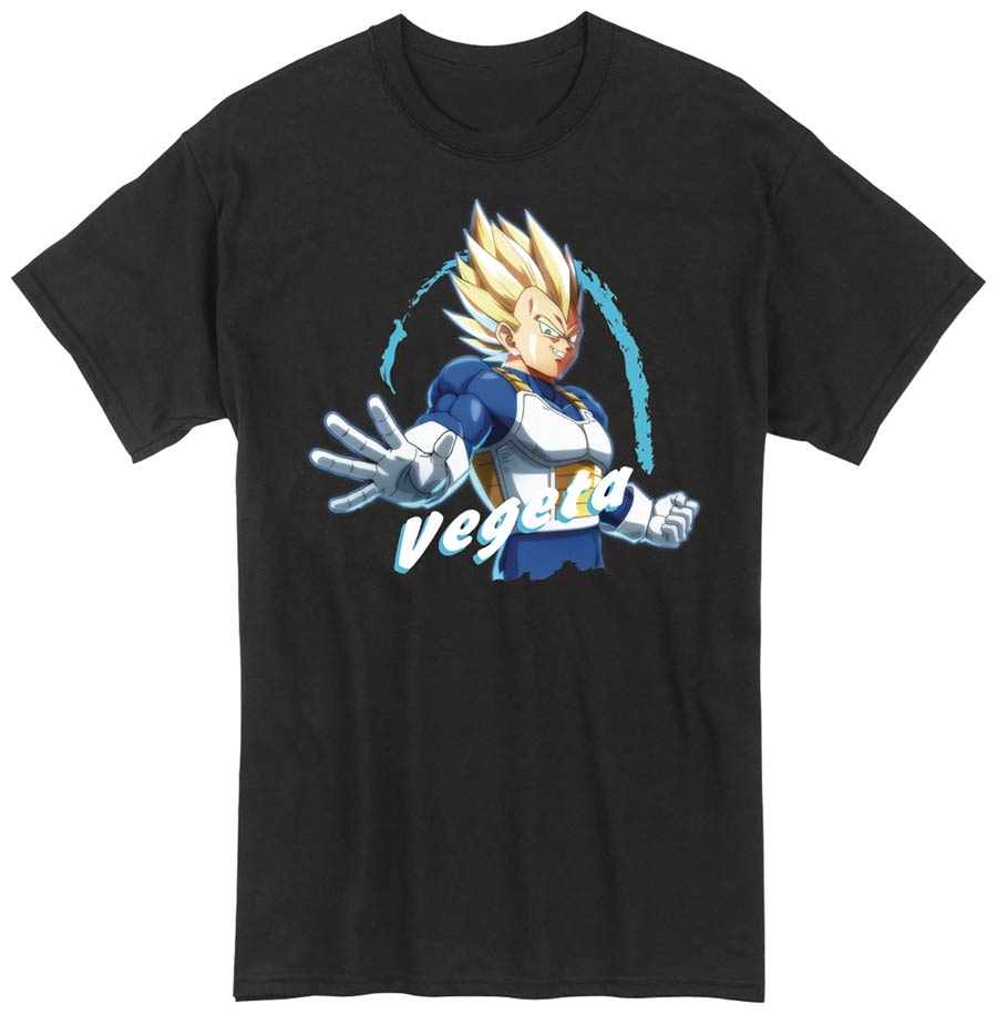 Dragon Ball Super Vegeta Black T-Shirt Large