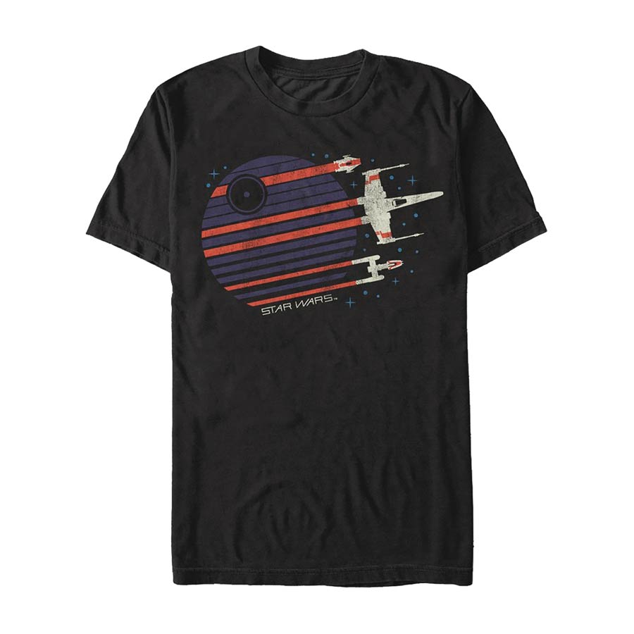 Star Wars Rebel Fly By Black T-Shirt Large