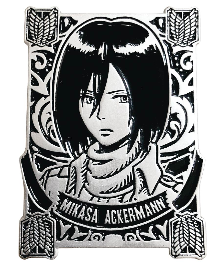 Attack On Titan Black Badge Series Enamel Pin - Mikasa